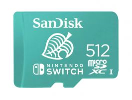 Sandisk MicroSDXC Nintendo Switch 512GB, 100MB/s, U3, C10, A1, UHS-1 memóriakártya (186522)